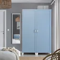 IKEA PLATSA, Шкаф/2 двери, белый/Саннидальный синий, 120x57x191 см 495.557.29 фото thumb №2