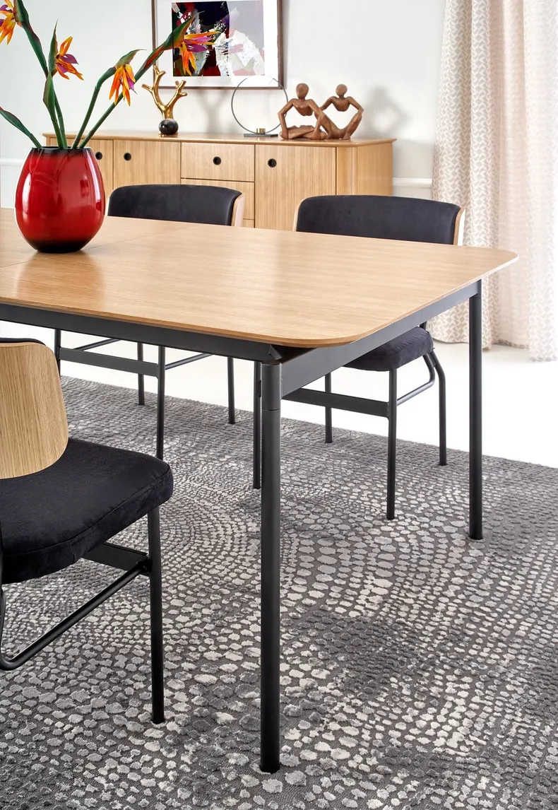 Кухонний стіл HALMAR SMART 170-250x100 см дуб натуральний/чорний фото №20