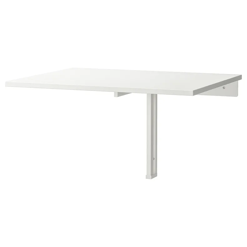 IKEA NORBERG НОРБЕРГ, стіл відкидний, настінне кріплення, білий, 74x60 см 301.805.04 фото №1