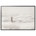 IKEA BJÖRKSTA БЬЙОРКСТА, картина з рамкою, міст і хмари / чорний, 200х140 см 195.089.37 фото thumb №1