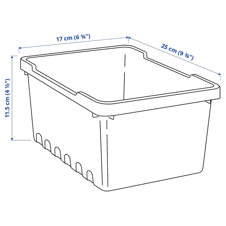 IKEA UPPSNOFSAD УППСНОФСАД, контейнер, черный, 25x17x12 см / 3,5 л 504.447.83 фото №6