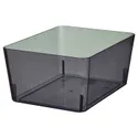 IKEA KUGGIS КУГГІС, коробка, прозорий чорний, 13x18x8 см 605.685.08 фото thumb №1