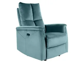 Кресло раскладное реклайнер SIGNAL Neptun Velvet, зеленый фото