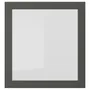 IKEA SINDVIK СІНДВІК, скляні дверцята, темно-сірий/прозоре скло, 60x64 см 105.388.06 фото