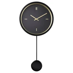IKEA STURSK СТУРСК, настінний годинник, низька напруга/чорний, 26 см 005.408.62 фото