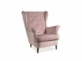 М'яке крісло оксамитове SIGNAL LADY Velvet, Bluvel 52 - античний рожевий фото