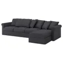 IKEA GRÖNLID ГРЕНЛІД, 4-місний диван із кушеткою, СПОРДА темно-сірий 794.085.67 фото thumb №1