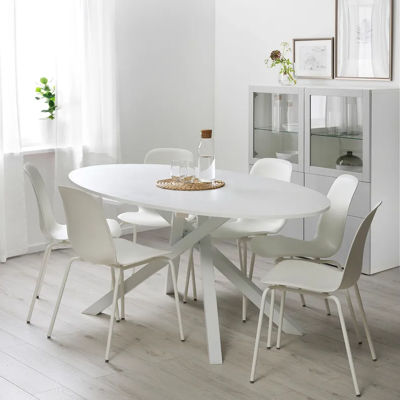IKEA MARIEDAMM МАРІЕДАММ, стіл, білий / імітація каменю білий, 180x100 см 405.563.18 фото №4