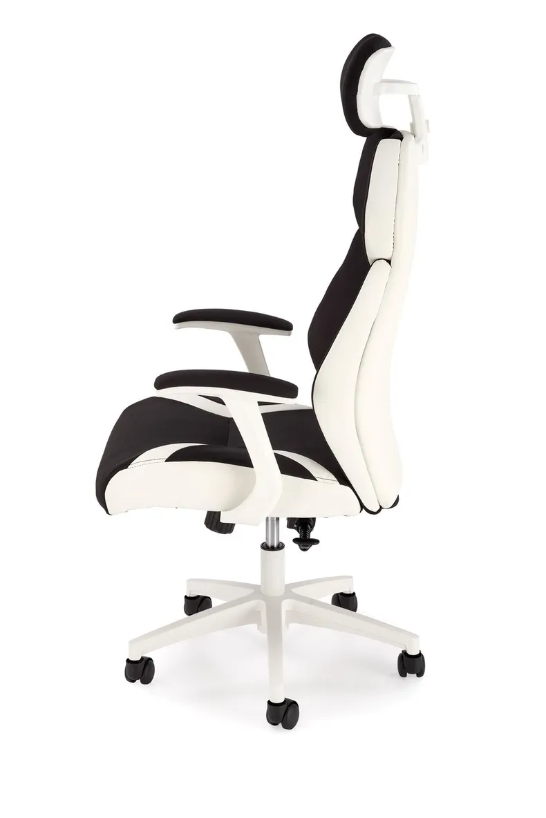 Крісло офісне, комп'ютерне HALMAR CHRONO, чорний/білий фото №4