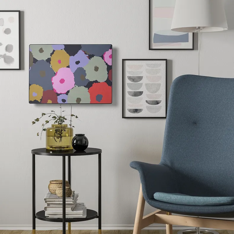 IKEA SYMFONISK СИМФОНИСК, панель для рамы с динамиком, красочные цветы 805.847.53 фото №4