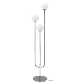 IKEA SIMRISHAMN СИМРИСХАМН, светильник напольный, хром / опаловое белое стекло 104.377.65 фото