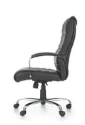 Крісло комп'ютерне офісне обертове HALMAR TEKSAS чорний - шкіра фото thumb №3