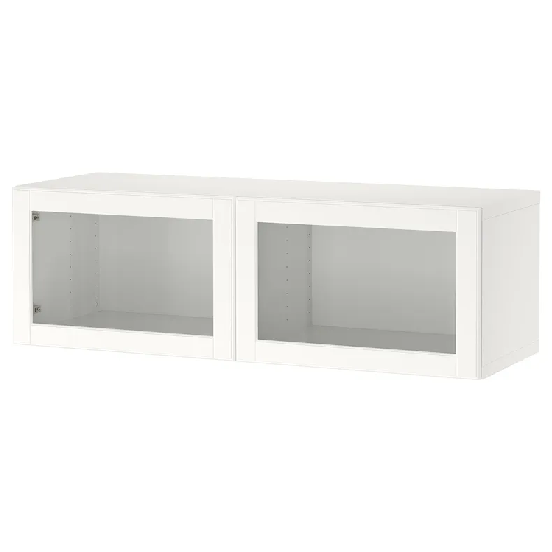 IKEA BESTÅ БЕСТО, стеллаж с дверьми, белый / оствик белый, 120x42x38 см 794.262.03 фото №1