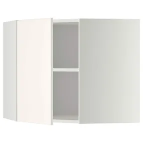 IKEA METOD МЕТОД, угловой навесной шкаф с полками, белый / Веддинге белый, 68x60 см 099.179.21 фото