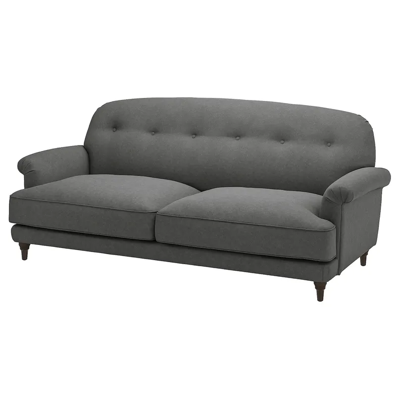 IKEA ESSEBODA ЭССЕБОДА, 3-местный диван, Талмира среднего серого / коричневого цвета 794.435.04 фото №1