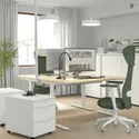 IKEA MITTZON МІТТЗОН, письмовий стіл, береза okl/біла, 140x60 см 295.280.39 фото thumb №5