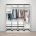 IKEA PAX ПАКС / REINSVOLL РЕИНСВОЛЛ, гардероб, комбинация, белый / серый-бежевый, 200x60x236 см 693.362.84 фото thumb №4