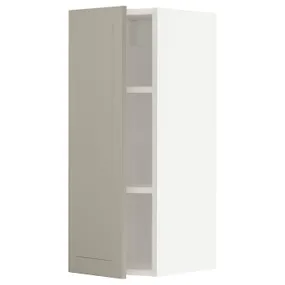 IKEA METOD МЕТОД, навесной шкаф с полками, белый / Стенсунд бежевый, 30x80 см 194.647.97 фото