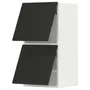 IKEA METOD МЕТОД, настінна шафа, горизонт, 2 дверцят, білий / НІККЕБУ матовий антрацит, 40x80 см 894.976.81 фото