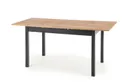Обідній стіл розкладний HALMAR GREG 124-168x74 см дуб вотан/чорний фото thumb №1
