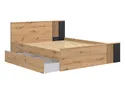 BRW Кровать Vabres 160x200 дубовые рейки ручной работы, дуб ремесленный/черный LOZ/160-DASN/DASN/CA фото thumb №6
