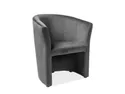 Кресло мягкое бархатное SIGNAL TM-1 Velvet, Bluvel 14 - серый фото thumb №1