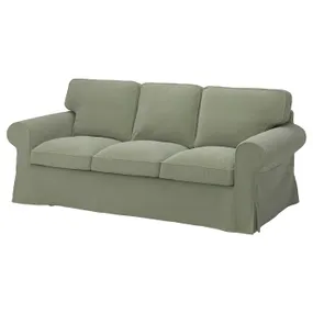 IKEA EKTORP ЭКТОРП, 3-местный диван, Хакебо серо-зеленый 595.090.01 фото