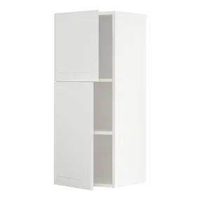 IKEA METOD МЕТОД, навісна шафа з полицями / 2 дверцят, білий / стенсундський білий, 40x100 см 294.613.07 фото