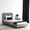 Ліжко односпальне MEBEL ELITE DENNIS 90x200 см, Тканина: Сірий фото thumb №3