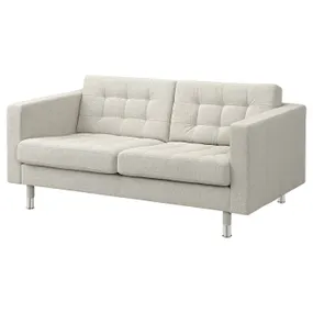 IKEA LANDSKRONA ЛАНДСКРУНА, 2-місний диван, Gunnared бежевий / метал 194.353.28 фото