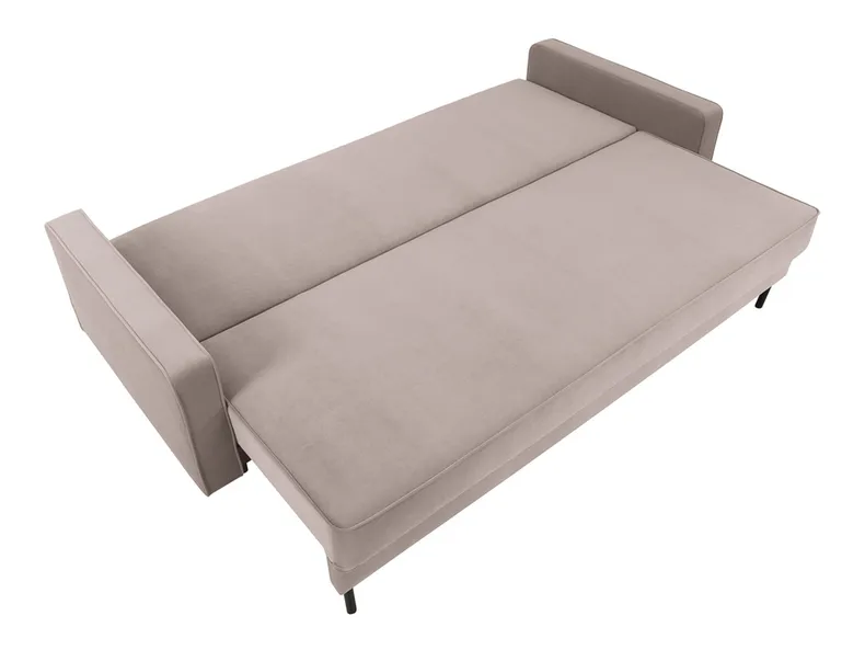 BRW Тримісний диван Bloom розкладний з ящиком для зберігання велюровий бежевий, Соло 253 SO3-BLOOM-LX_3DL-G1_B87959 фото №6