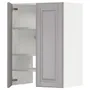 IKEA METOD МЕТОД, настінн шаф д / витяжки з полиц / дверц, білий / сірий Бодбін, 60x80 см 395.045.75 фото
