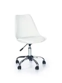 Крісло комп'ютерне офісне обертове HALMAR COCO білий, пластик / екошкіра фото thumb №1