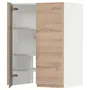 IKEA METOD МЕТОД, настінн шаф д / витяжки з полиц / дверц, білий / Voxtorp імітація. дуб, 60x80 см 895.045.73 фото