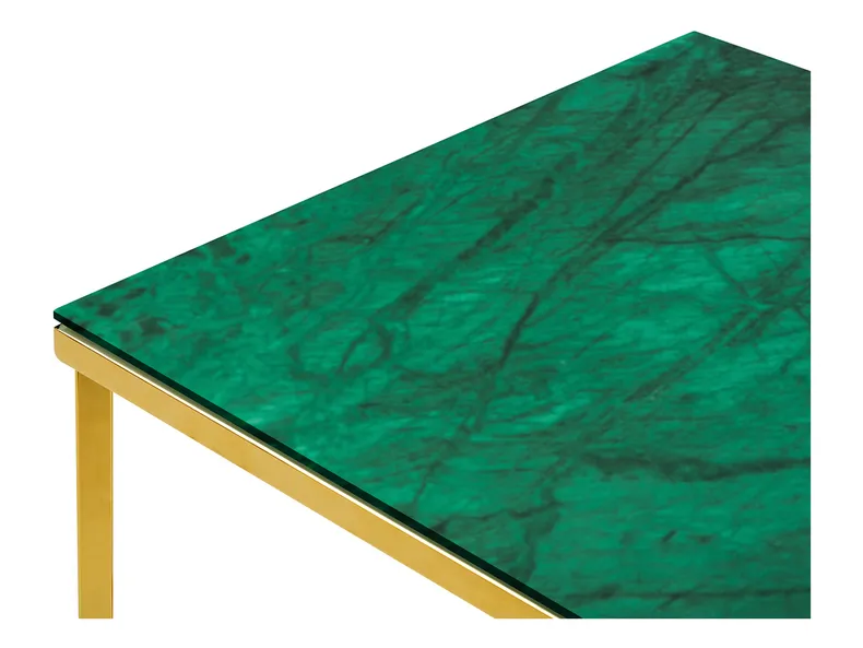 Стол BRW Ditra, 50х50 см, зеленый/золотой GREEN фото №4