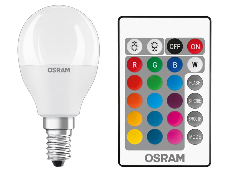 BRW Osram, Світлодіодна лампа E14 5.5W RGB 076031 фото №1