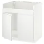IKEA METOD МЕТОД, шкаф д / двойной мойки ХАВСЕН, белый / Воксторп матовый белый, 80x60 см 894.682.21 фото