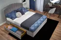 Ліжко двоспальне HALMAR GABRIELLA 160x200 см сірий фото thumb №6