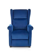 Крісло реклайнер HALMAR AGUSTIN 2 темно-синій фото thumb №4