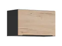 BRW Sole L6 60 см кухонный шкаф с распашным верхом дуб галифакс натуральный, Черный/дуб галифакс натур FM_GO_60/36_O-CA/DHN фото thumb №2