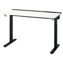 IKEA MITTZON МІТТЗОН, письмовий стіл, білий / чорний, 120x60 см 095.258.38 фото thumb №1