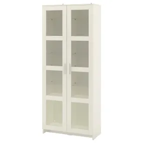 IKEA BRIMNES БРІМНЕС, шафа зі скляними дверцятами, білий, 80x190 см 904.098.72 фото