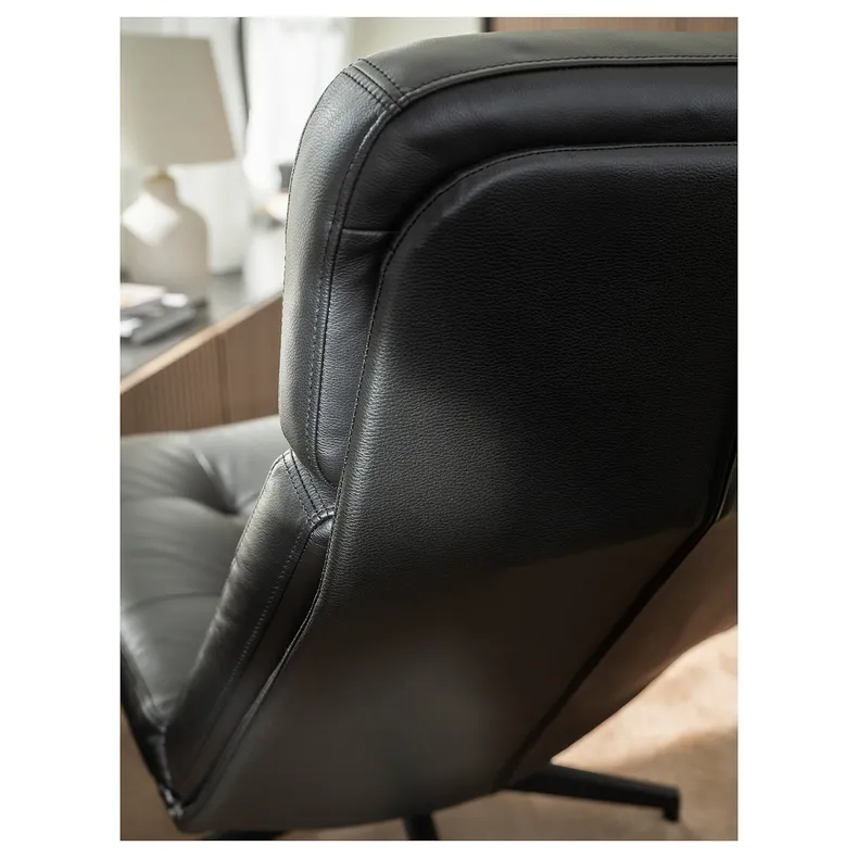 IKEA HAVBERG ХАВБЕРГ, крісло обертове, ГРАНН / БОМСТАД чорний 905.151.08 фото №3