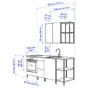 IKEA ENHET ЭНХЕТ, кухня, белый, 203x63.5x222 см 293.374.07 фото thumb №3