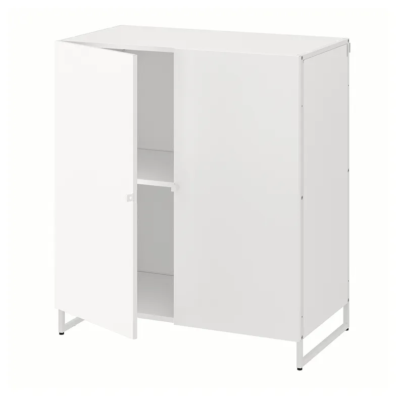 IKEA JOSTEIN ЙОСТЕЙН, стеллаж с дверцами, внутренний / наружный / белый, 81x44x90 см 794.371.69 фото №1