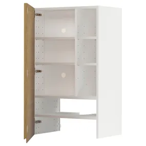 IKEA METOD МЕТОД, настінн шаф д / витяжки з полиц / дверц, білий / Voxtorp імітація. дуб, 60x100 см 195.388.59 фото