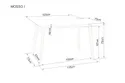 Стіл кухонний SIGNAL MOSSO II, білий / дуб, 100x100 фото thumb №2