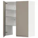IKEA METOD МЕТОД, навесной шкаф д / вытяжки / полка / дверь, белый / матовый темно-бежевый, 80x100 см 895.042.95 фото thumb №1