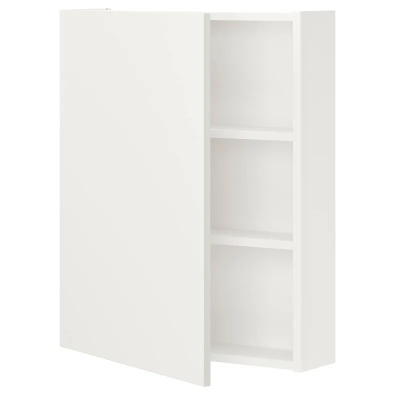 IKEA ENHET ЭНХЕТ, навесной шкаф с 2 полками / дверцей, белый, 60x17x75 см 793.236.67 фото №1