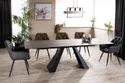 Стол обеденный раскладной SIGNAL SALVADORE, коричневый эффект дерева / черный мат, 90x180 фото thumb №16
